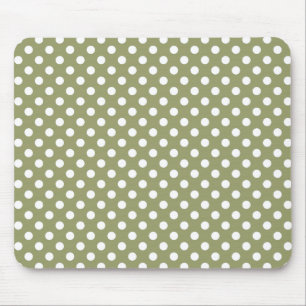 Cedar Green Polka Dot Mousepad