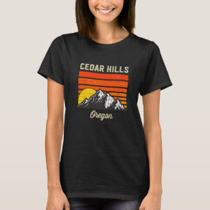 Cedar Hills Oregon Retro City State Vintage Usa T-Shirt