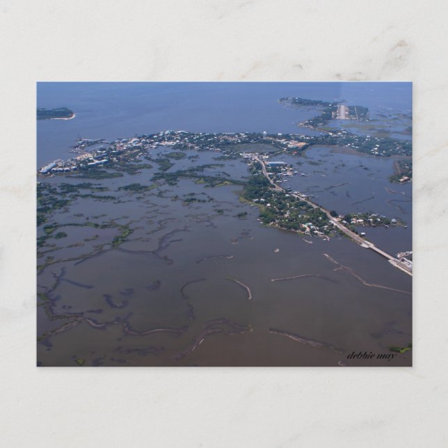 Cedar Key From a Birds Eye -  PhotosByDM Postcard (Front)