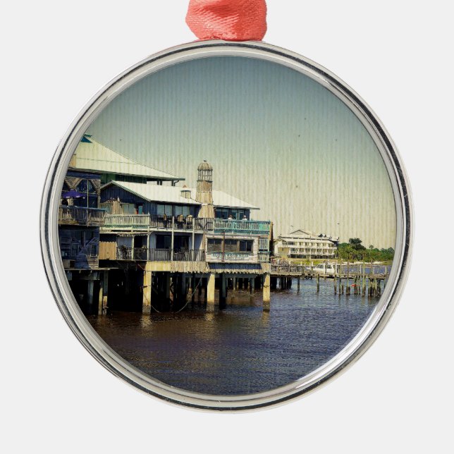 Cedar Key Marina Metal Tree Decoration (Front)
