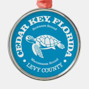 Cedar Key (sea turtle) Metal Tree Decoration