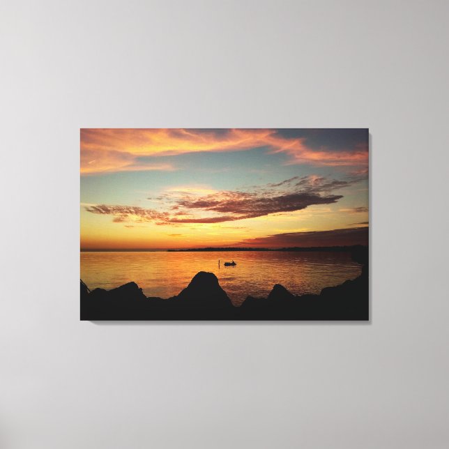 Cedar Key Sunset 11 Canvas Print (Front)