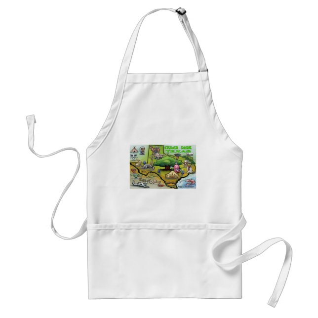 Cedar Park TEXAS Map Standard Apron (Front)