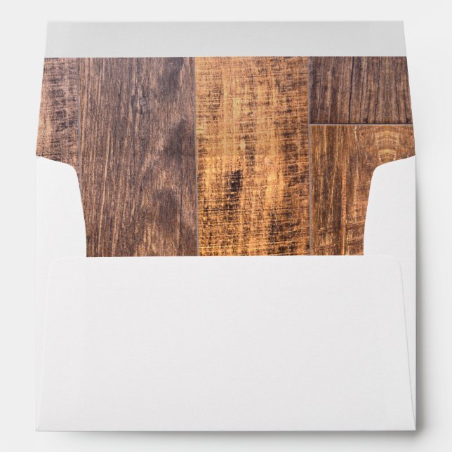 Cedar Planks | rustic wood grain pattern  Envelopes (Back (Bottom))