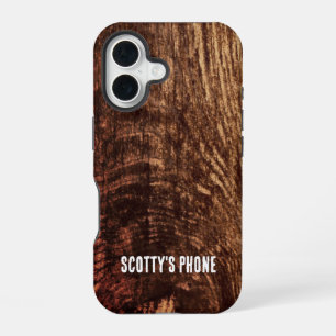 Cedar Planks   rustic wood grain pattern  iPhone 16 Case