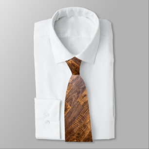 Cedar Planks   rustic wood grain pattern  Tie