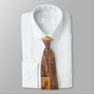 Cedar Planks   rustic wood grain pattern  Tie