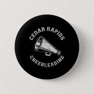 Cedar Rapids Cheer Distressed Retro 90's Cheerlead 6 Cm Round Badge
