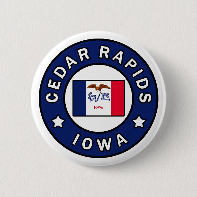 Cedar Rapids Iowa 6 Cm Round Badge (Front)