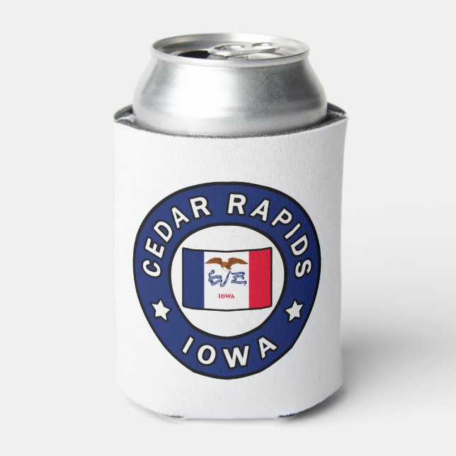 Cedar Rapids Iowa Can Cooler (Can Front)