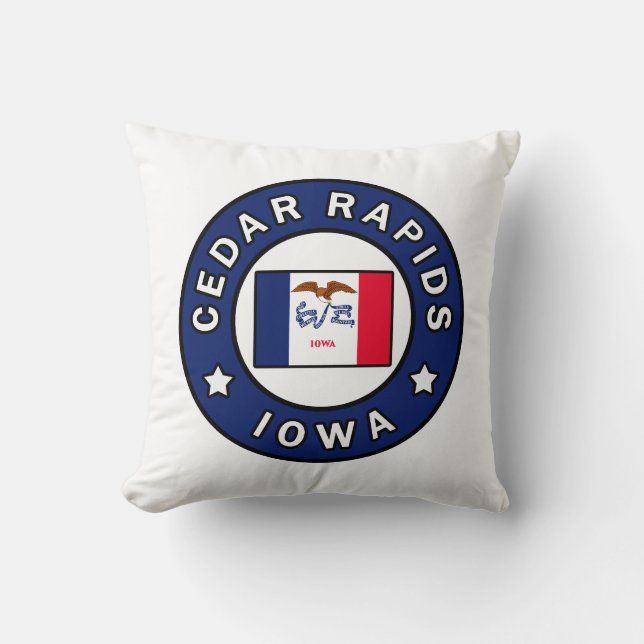 Cedar Rapids Iowa Cushion (Front)