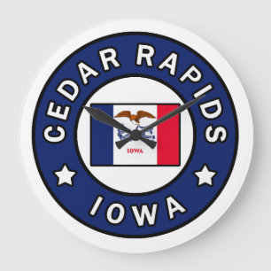 Cedar Rapids Iowa Large Clock
