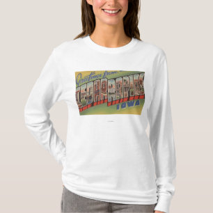 Cedar Rapids, Iowa - Large Letter Scenes T-Shirt