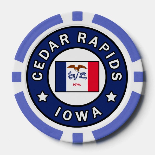 Cedar Rapids Iowa Poker Chips (Front)