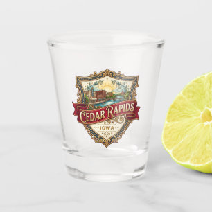 Cedar Rapids Iowa Shot Glass