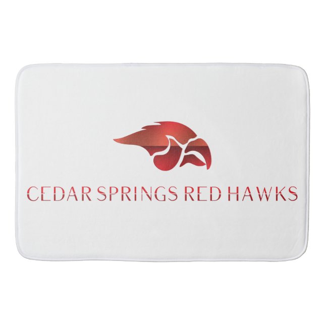 Cedar Springs Red Hawks #7 Bath Mat (Front)