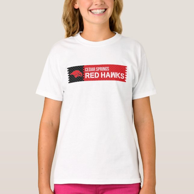 Cedar Springs Red Hawks T-Shirt (Front)