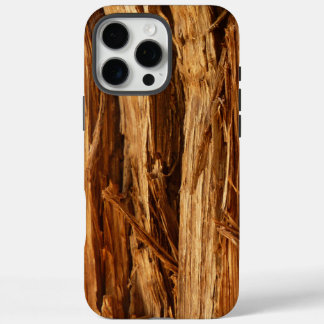 Cedar Textured Wooden Bark Look iPhone 16 Pro Max Case