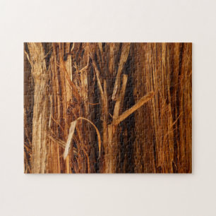 Cedar Textured Wooden Bark Look Jigsaw Puzzle