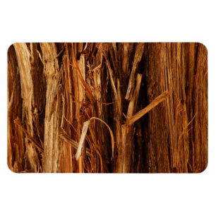 Cedar Textured Wooden Bark Look Magnet