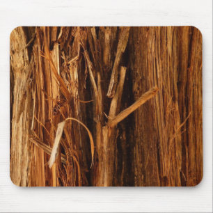Cedar Textured Wooden Bark Look Mouse Pad
