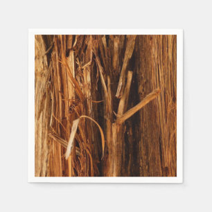 Cedar Textured Wooden Bark Look Napkin