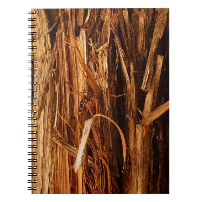 Cedar Textured Wooden Bark Look Notebook (Front)