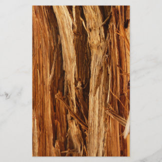 Cedar Textured Wooden Bark Look Stationery