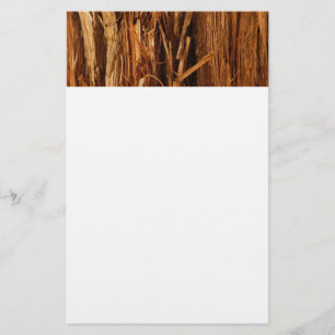 Cedar Textured Wooden Bark Look Stationery