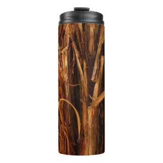 Cedar Textured Wooden Bark Look Thermal Tumbler