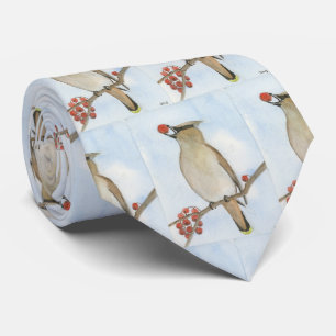 Cedar Waxwing Neck Tie