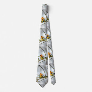 Cedar Waxwing - Original Photograph Tie