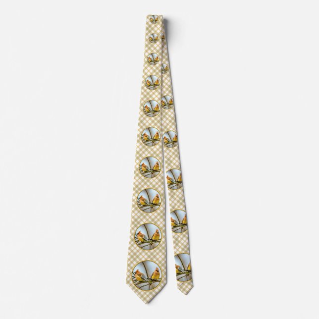 Cedar Waxwing - Original Photograph Tie (Front)