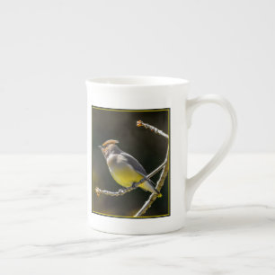 Cedar Waxwing Songbird Original Wild Bird Photo Bone China Mug