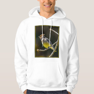 Cedar Waxwing Songbird Original Wild Bird Photo Hoodie