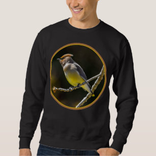 Cedar Waxwing Songbird Original Wild Bird Photo Sweatshirt
