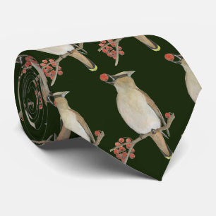Cedar Waxwing Tie