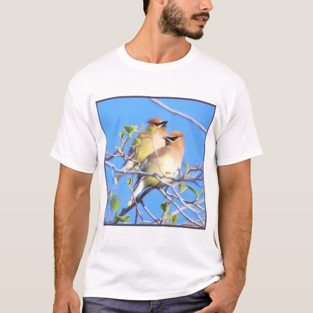 Cedar Waxwings T-Shirt (Front)