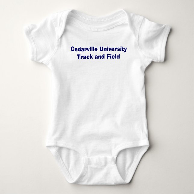 Cedarville University Track and Field Baby Bodysuit (Front)
