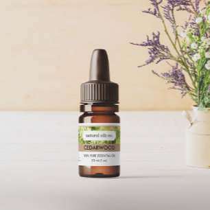 Cedarwood Essential Oils Fragrance Bottle Label
