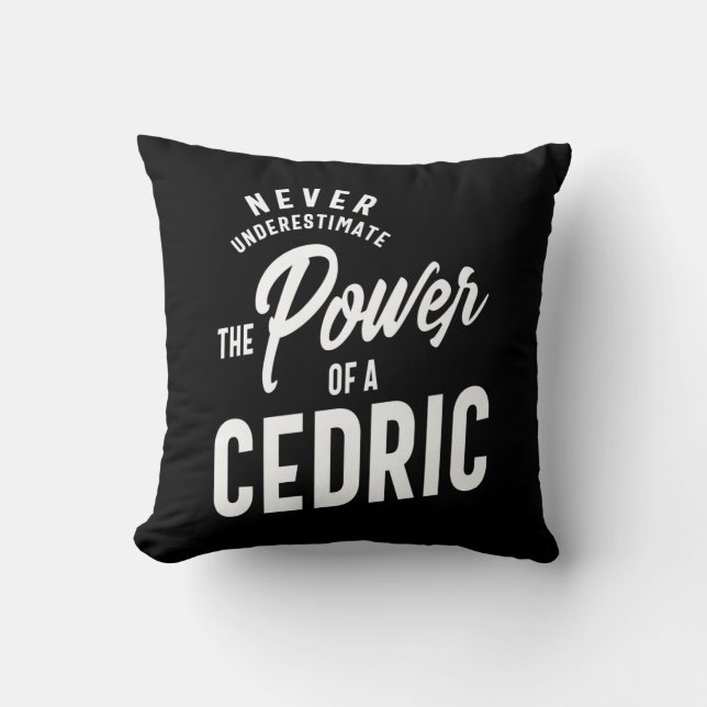 Cedric Personalised Name Birthday Gift Cushion (Front)