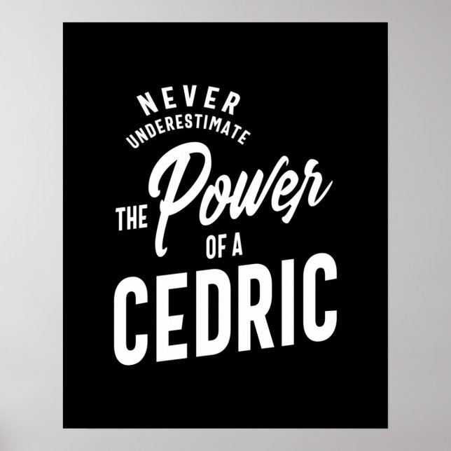 Cedric Personalised Name Birthday Gift Poster (Front)