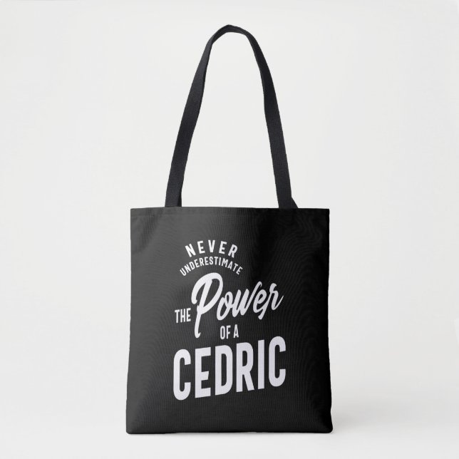 Cedric Personalised Name Birthday Gift Tote Bag (Front)