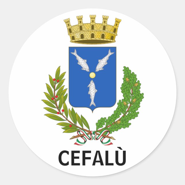 Cefalù coat of arms - Sicily Classic Round Sticker (Front)
