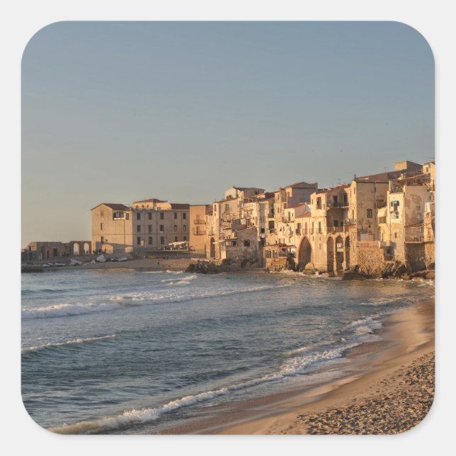 Cefalu, seaside town in Sicily Square Sticker (Front)