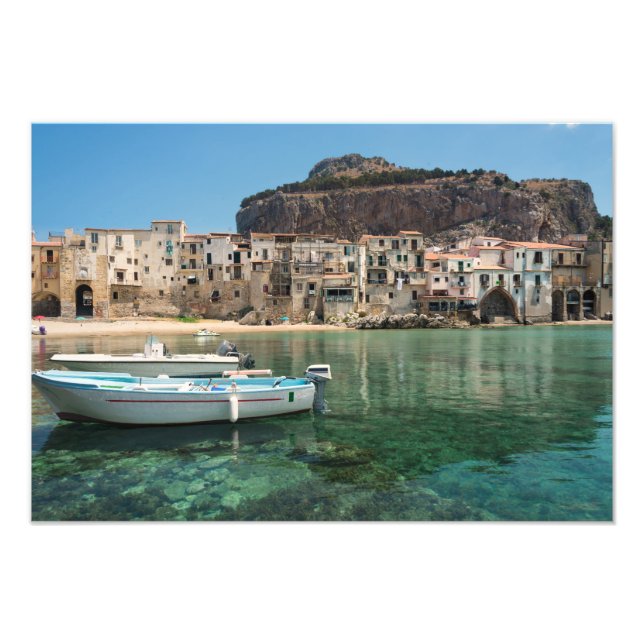 Cefalu town in Sicily Photo Print (Front)