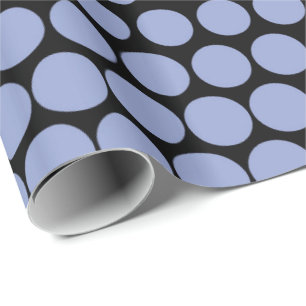 Ceil Polka Dot Modern Black Wrapping Paper