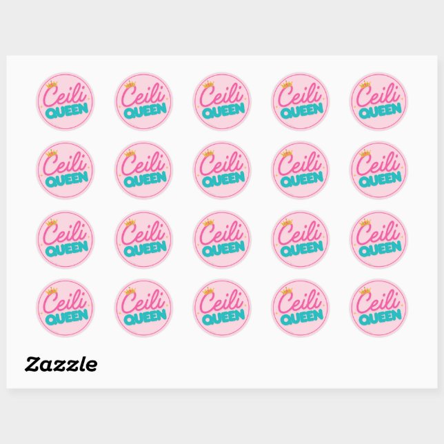 Ceili Queen Classic Round Sticker (Sheet)