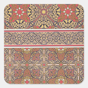 Ceiling arabesques from the Mosque of El-Bordeyny, Square Sticker