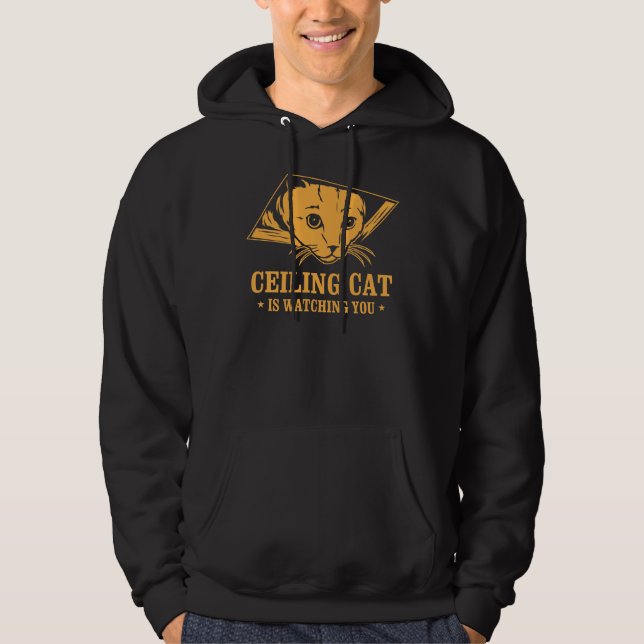 Ceiling Cat is Watching You Hoodie (Front)